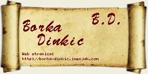 Borka Dinkić vizit kartica